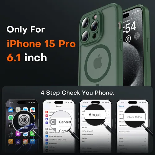 Vista 731 de TOCOL Funda para iPhone 11, compatible con Magsafe, protección completa de cámara, imanes integrados, protección contra caídas, funda translúcida