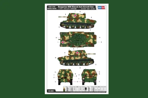 Vista 4 de Hobby Boss Kit de modelo de pistola antiaérea húngara Nimrod 40M