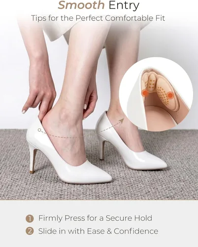 Vista 6 de Almohadillas para el talón para zapatos demasiado grandes: agarre antideslizante para el talón Zapatos de mujer (4 pares) - Insertos acolchados que