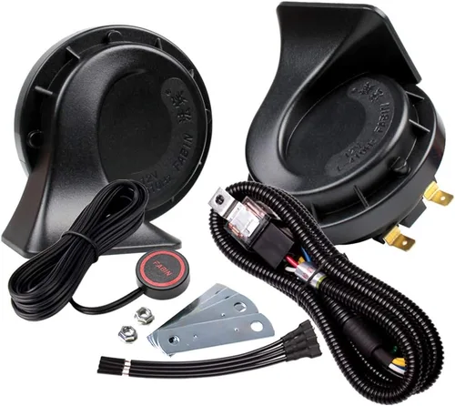 Vista 13 de FARBIN Bocina de coche impermeable de 12 V para coche, kit de bocina de caracol eléctrico de doble tono, universal para cualquier vehículo de 12 V