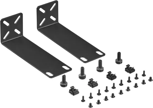 Vista 8 de Kit de montaje en rack para switches de 17.3 pulgadas, orejas de rack ajustables para productos Buffalo Tech, Cisco, NETGEAR, Dell, D-Link, Linksys