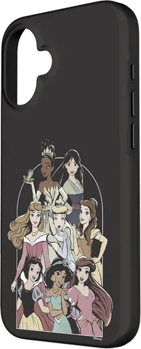 Vista 2 de Funda para iPhone 16 Disney Princesses Portraits Fondo Negro
