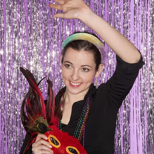 Vista 3 de FAERLIIRY Diadema de Mardi Gras con diamantes de imitación brillantes para mujer, para carnaval, desfile de carnaval, banda ancha acolchada