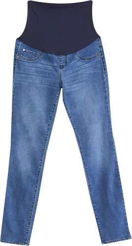 Vista 3 de Motherhood Maternity Women's Indigo Blue Super Stretch Secret Fit Over The Belly Skinny Jeans