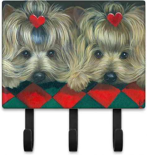 Vista 41 de Caroline's Treasures Bichon Frise Sisters - Ganchos para correa o llavero, multicolor