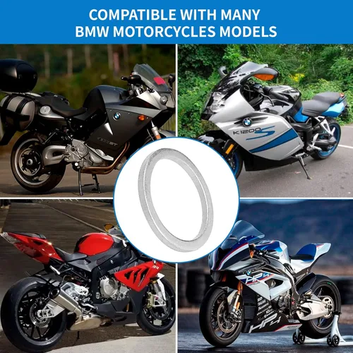 Vista 6 de Juntas de tapón de drenaje de aceite M16, anillos de sellado para motocicletas BMW, repuesto para la pieza # 07119963252, 07119963251, 07119963259