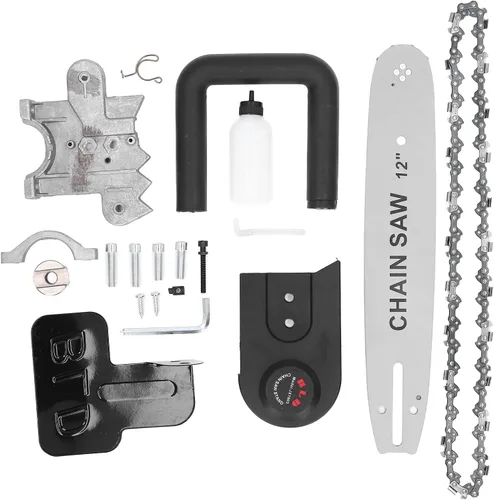 Vista 2 de Amoladora angular Accesorio de motosierra Herramienta de poda de carpintería Convertidor eléctrico Soporte de guardia de seguridad