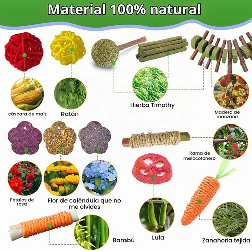 Vista 7 de WDEFUN 21 juguetes masticables de conejo para rechinar dientes, pasteles de heno Timothy naturales para conejito, palitos de madera de manzana