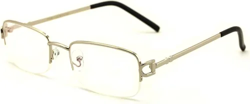 Vista 4 de V.W.E. - Gafas de lectura rectangulares de metal con borde medio, aspecto sofisticado