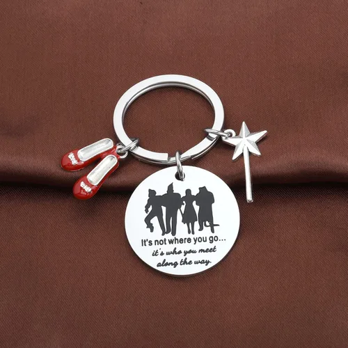 Vista 4 de FOTAP Regalo para los fanáticos del cine, diseño de varita mágica, tema inspirador, joyería con cita inspiradora