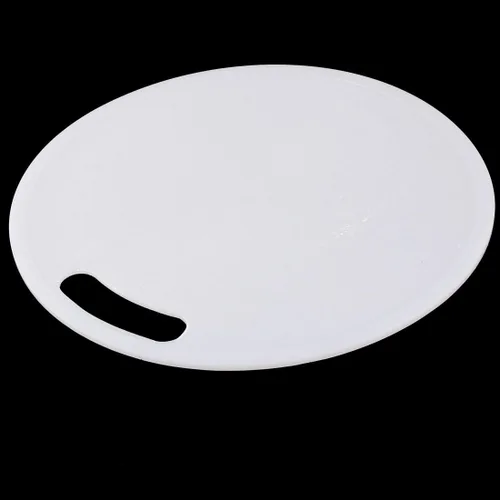 Vista 3 de uxcell Cocina de plástico redondo de doble cara fruta vegetal carne cortar cortar bloque esteras tablero