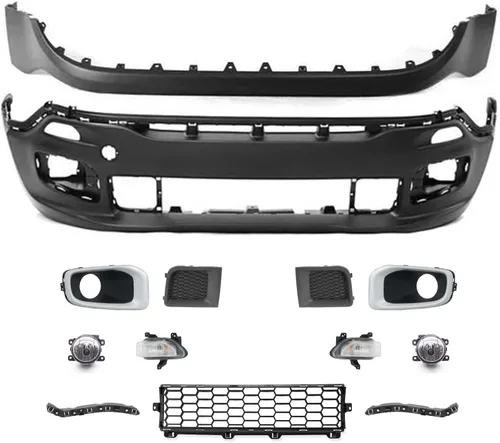 Vista 2 de MGWILL Kit de rejilla de cubierta de parachoques delantero para Jeep