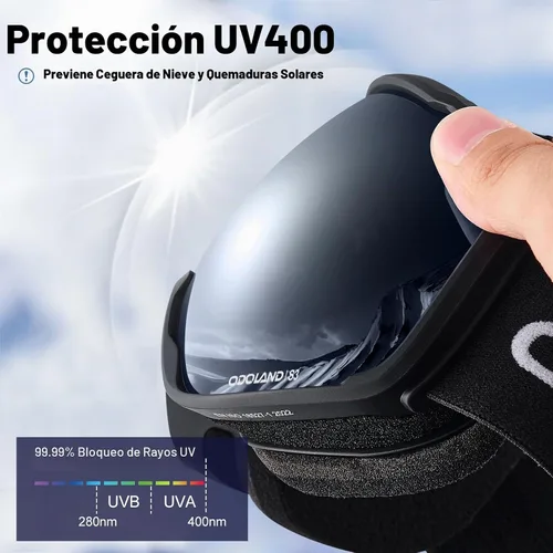 Vista 3 de Odoland S2 Double Lens Anti-Fog Ski Goggles