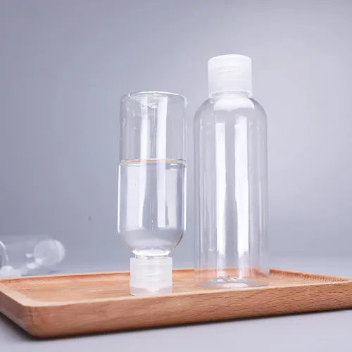 Vista 2 de 8 botellas de viaje de plástico de 3.4 fl oz, recipiente dispensador transparente vacío, botella de líquidos recargables con tapa abatible