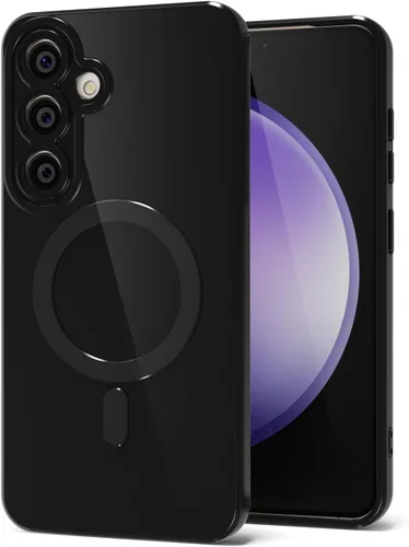 Vista 21 de Svanove Funda magnética de silicona para Samsung Galaxy S22, compatible con Magsafe, bonita funda para mujer, goma de gelatina brillante delgada