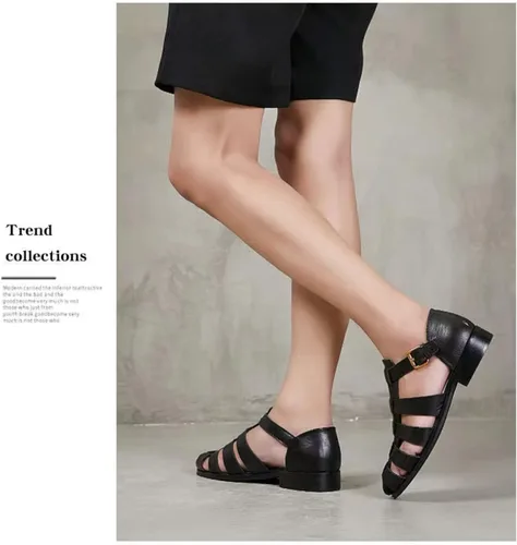 Vista 4 de Sandalias de pescador europeas y amenricanas para hombre, zapatos de pescador transpirables Baotou.