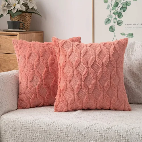 Vista 7 de MIULEE juego de 2 fundas de almohada de lana sintética, bordadas, para sillón, sofá, dormitorio, auto, fundas decorativas