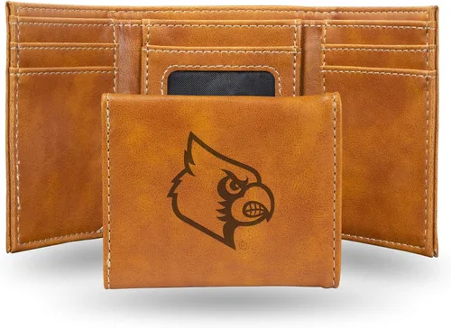 Vista 137 de NCAA Rico Industries - Billetera triple grabada con láser, con grabado láser, accesorio para hombre