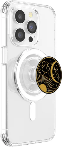 Vista 3 de PopSockets PopGrip vintage de Sun Stars Mystical Galaxy Wicca Space Crescent Moon PopSockets PopGrip: agarre intercambiable para teléfonos