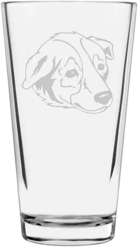 Vista 245 de Podenco Canario - Vaso de pinta de 16 onzas con temática de perro personalizado