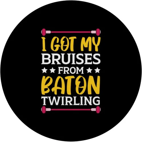 Vista 3 de I Got My Moretes From Baton Twirling Gymnast Majorette PopSockets Swappable PopGrip