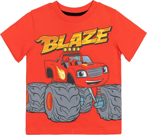 Vista 3 de Blaze and the Monster Machines Pickle Crusher Blaze Stripes Zeg Stripes - Paquete de 3 camisetas para niños pequeños a niños pequeños
