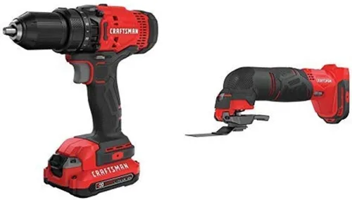 Vista 6 de CRAFTSMAN V20 - Juego de taladro/destornillador inalámbrico (CMCD700C1)