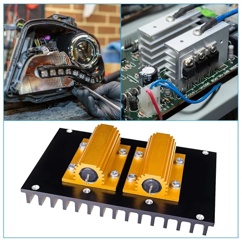 Vista 6 de PATIKIL 100 W 0,01 Ohm Resistencia con carcasa de aluminio, 2 paquetes de resistencias con carcasa de aluminio, resistencias bobinadas en caja