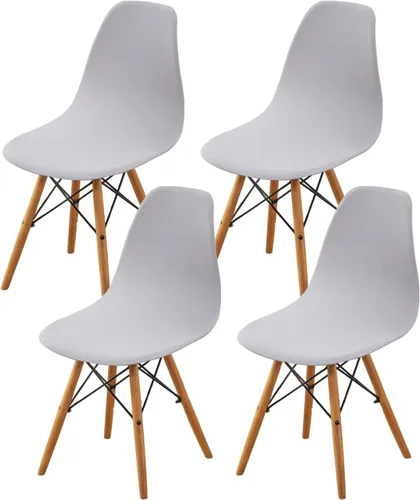 Vista 52 de HAOYONG Fundas para silla de comedor modernas de mediados de siglo, funda estampada para silla sin brazos, fundas elásticas para cocina, oficina