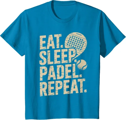 Vista 87 de Camiseta Eat Sleep Padel Repeat Padel Jugador de Tenis