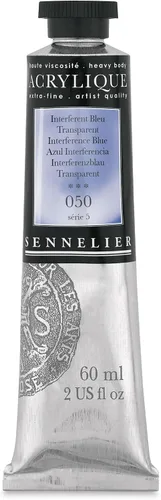 Vista 90 de Sennelier Extra-Fine Artists' Acrílico, 2.0 fl oz, Anthraquinone Blue S5, 2.02 Fl Oz (Paquete de 1)