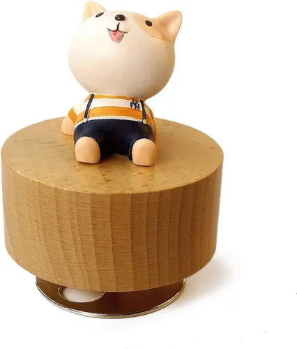Vista 26 de SOFTALK Caja de música mecánica de madera con diseño de animal, con texto en inglés "You are My Sunshine", regalo para niños y niñas (oso)