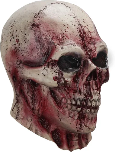 Vista 2 de MOLEZU Halloween Zombie Vampire Head Mask for Adult, Scary Horror Skull Costume Cosplay Party