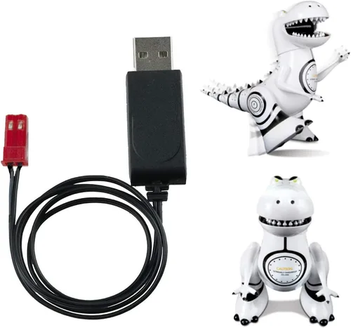 Vista 2 de VLM Cargador de batería para imagen más nítida, robotosaurio, dinosaurio interactivo, rojo o blanco (conector rojo + blanco)