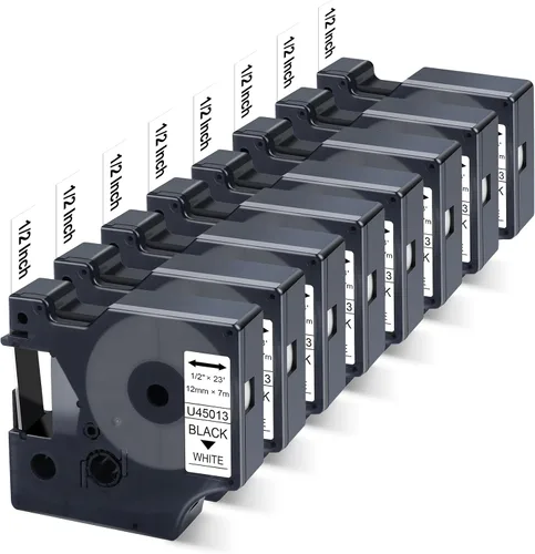 Vista 9 de Cinta de etiquetas Dymo D1 45013 de repuesto para Dymo D1 A45013 S0720530, funciona con DYMO LabelManager 160 280 360D 420P 210D PnP cinta