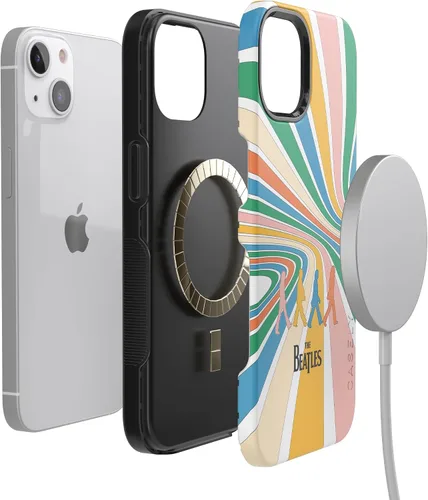 Vista 3 de Casely Funda para iPhone 13 Come Together The Beatles Abbey Road Diseño protector audaz Compatible con MagSafe