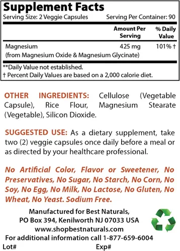 Vista 2 de DGL Masticable 380 mg & Glicinato de Magnesio 425 mg