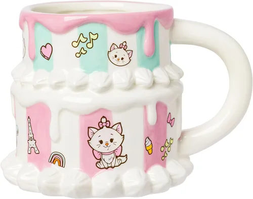 Vista 30 de Silver Buffalo Disney Alicia en el país de las maravillas Taza de té apiladas de cerámica esculpida en 3D, 20 onzas (591.4 ml)