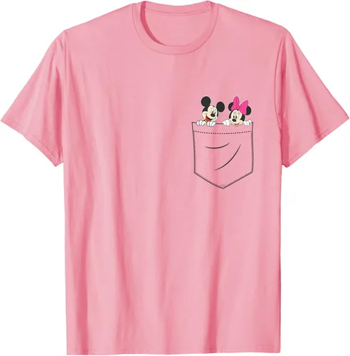 Vista 65 de Disney Mickey & Minnie Mouse - Camiseta de bolsillo pequeño para pareja