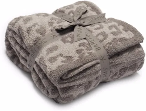 Vista 2 de Barefoot Dreams CozyChic Barefoot in The Wild Gris Talla Única, Leopardo (Grafito/Carbono)