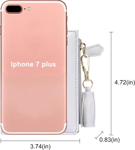 Vista 2 de FEITH FELLY - Pequeña billetera plegable para mujer con monedero con cremallera y tarjetero