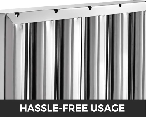 Vista 6 de VBENLEM Paquete de 6 filtros de campana de 19.5 pulgadas de ancho x 15.5 pulgadas de alto, filtros de campana comercial de acero inoxidable 430