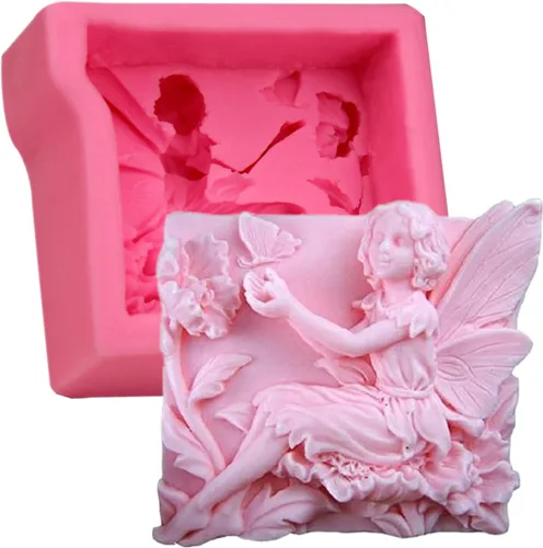 Vista 9 de Molde de silicona para jabón de libélula de flor, molde de vela, fondant, chocolate, caramelo, pastel, decoración, herramientas para hornear, cera