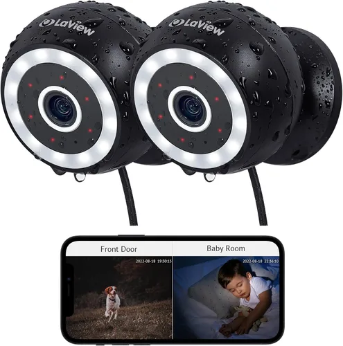 Vista 15 de LaView Cámaras de seguridad 4K de 8MP con cable para exteriores e interiores, IP65, Sensor Starlight y visión nocturna de 100 pies, detección