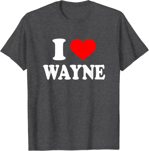 Vista 26 de Wayne - Camiseta I Heart Wayne - I Love Wayne, Negro, S