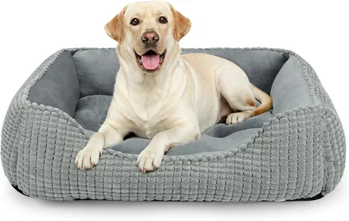Vista 21 de MIXJOY Cama Ortopédica Rectangular Lavable para Perros Pequeños, Medianos y Grandes, Suave Calmante, Cama Duradera para Cachorros Durmientes Cojín