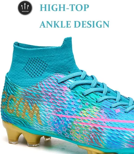 Vista 3 de Zapatos deportivos de fútbol para hombre, zapatos de fútbol profesionales de alta calidad, para interiores y exteriores, TFAG para niños, tenis