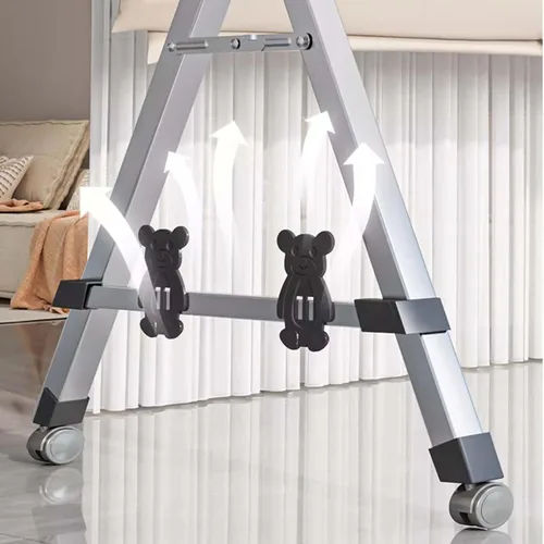 Vista 4 de Foldable Stainless Steel Clothes Drying Rack with Wheels, Adjustable Heavy Duty Laundry Rack for Indoor Outdoor Use(160cm/63in)