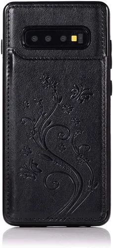 Vista 7 de Funda de teléfono para Samsung Galaxy S10 Plus con protector de pantalla de vidrio templado y tarjetero con soporte para tarjetero, accesorios