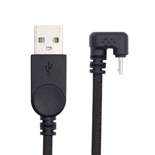 Vista 13 de xiwai USB2.0 Tipo-A a Tipo C USB-C macho a macho Cable de datos de alimentación 480Mbps negro opuesto en forma de U en ángulo trasero